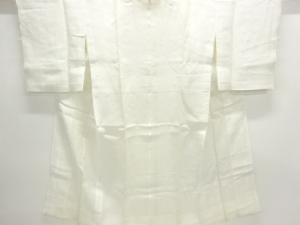 アンティーク　本麻透かし織　流水に花模様長襦袢